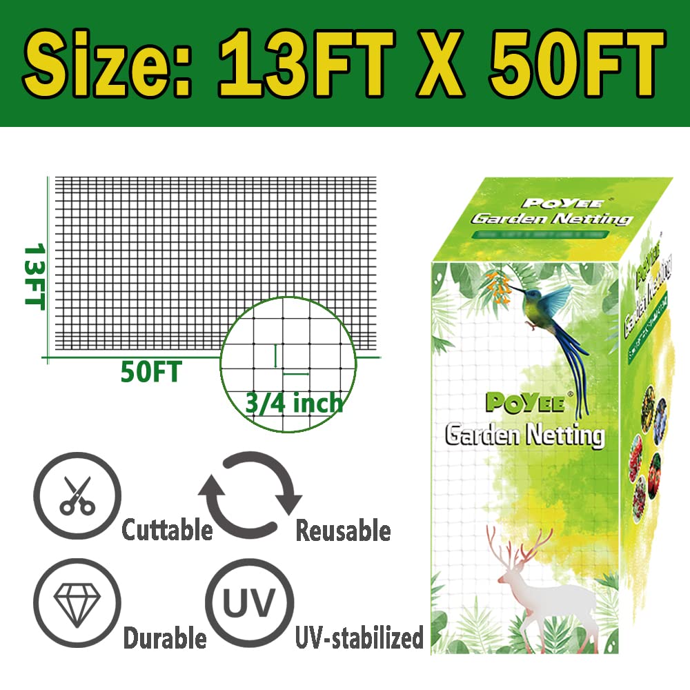 POYEE close-up of 3/4 inch square mesh highlighting safe plant protection