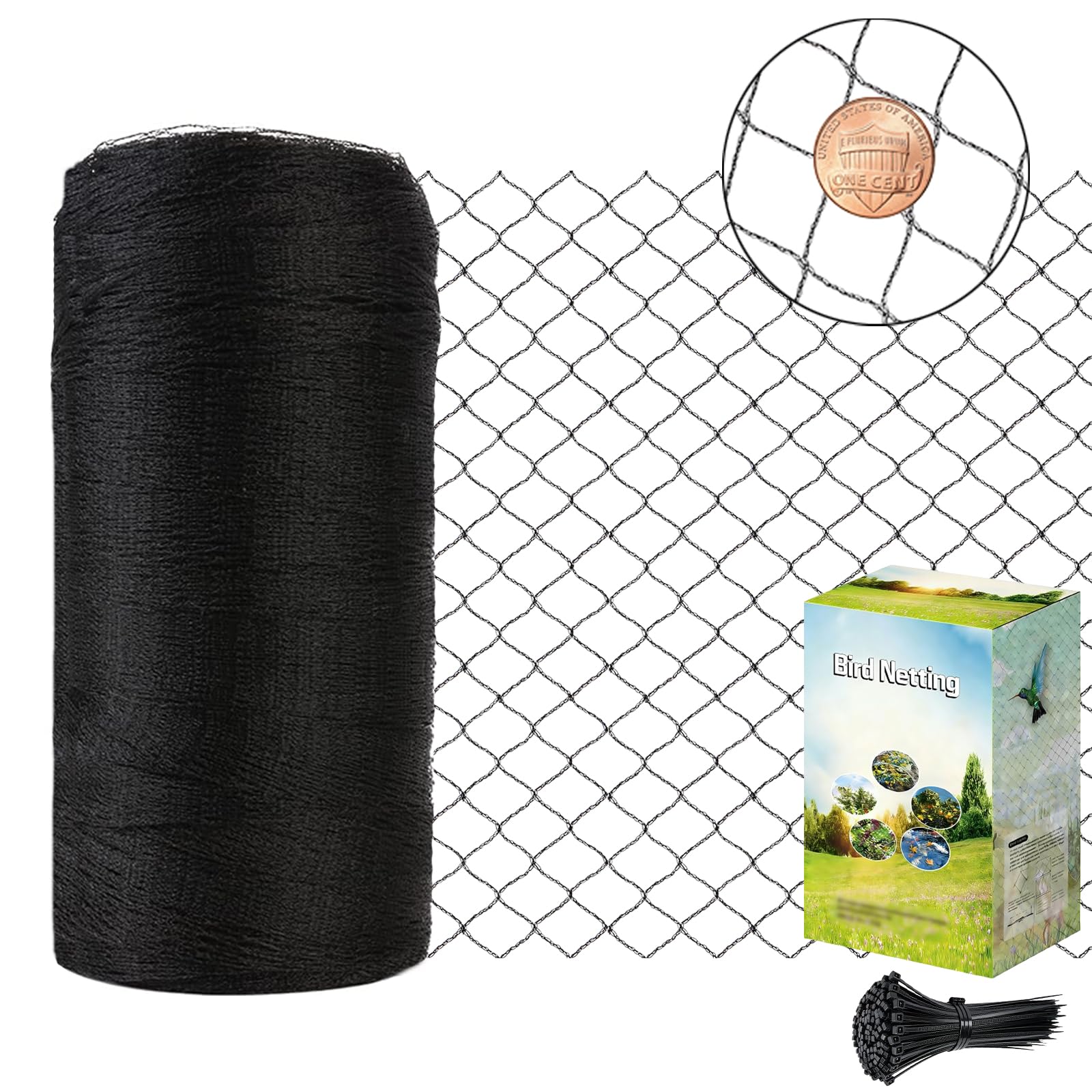 POYEE roll front view showing packed netting and garden protection benefits