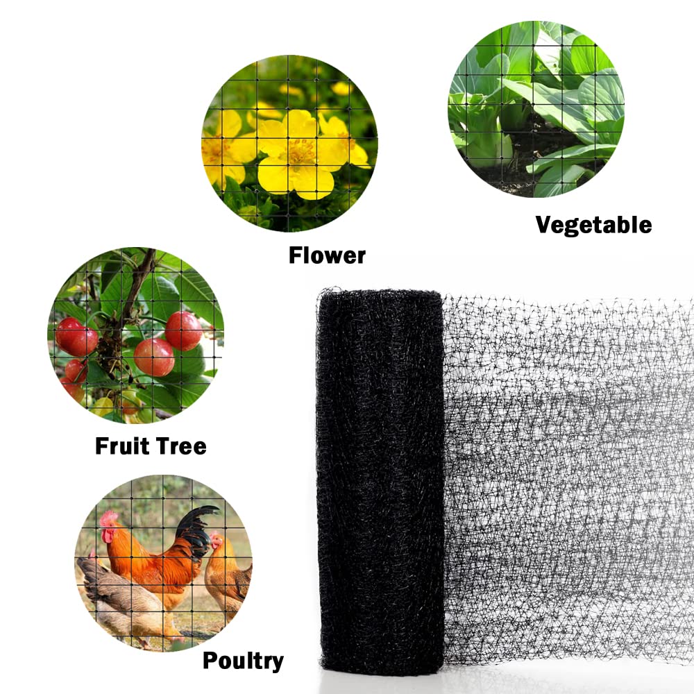 POYEE netting covering vegetable bed keeping pests out and water flowing