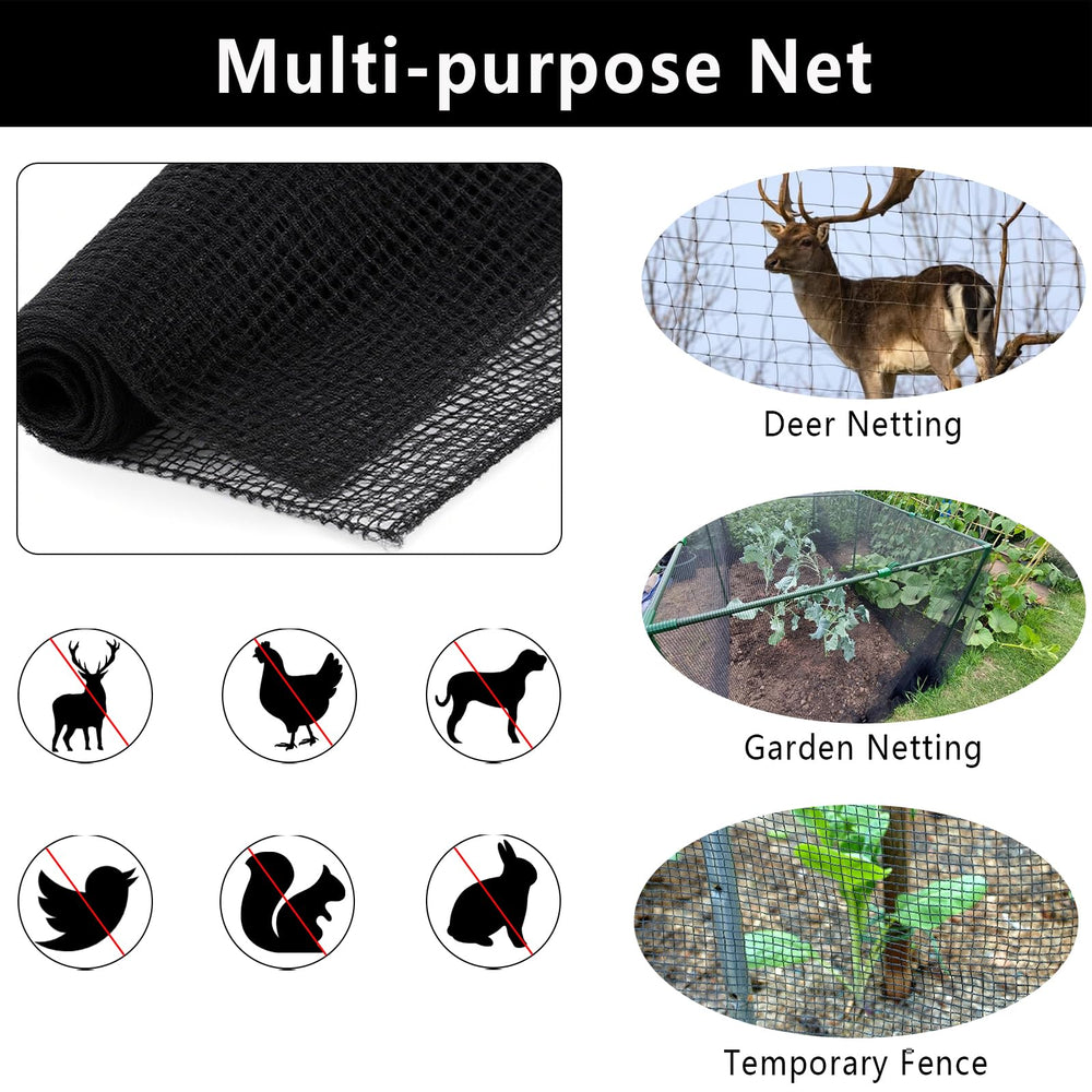 POYEE netting surrounding a vegetable bed showing crop protection and tidy perimeter benefit