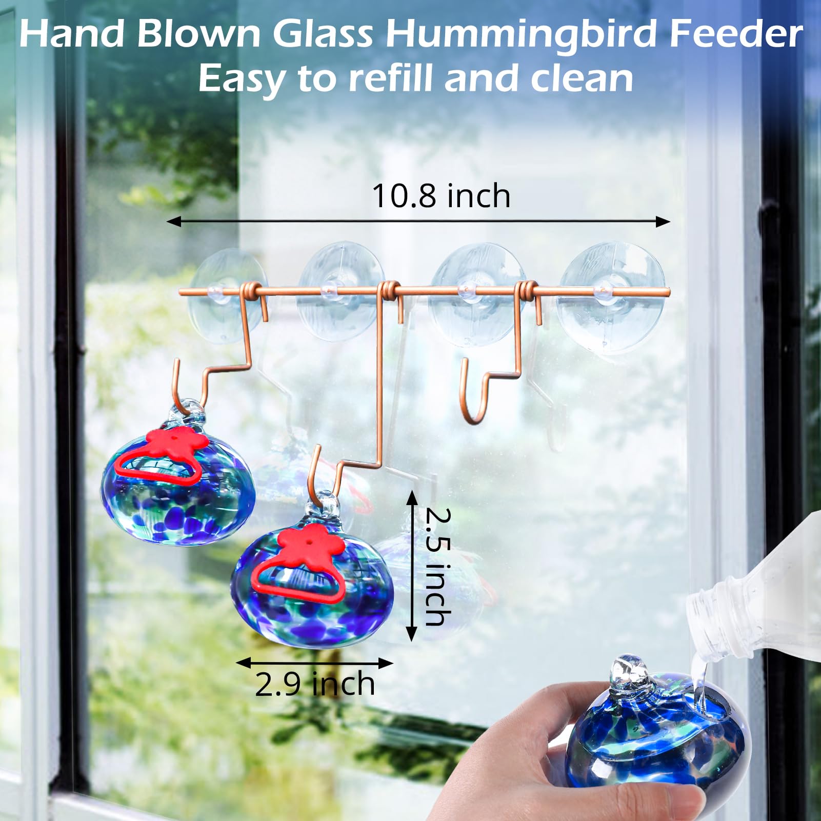 Pozfun four-point suction-cup mount adhered to glass for secure window installation