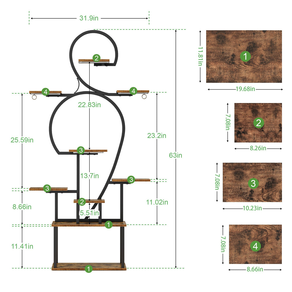POZILAN assembly parts laid out to show numbered components for easy setup benefit