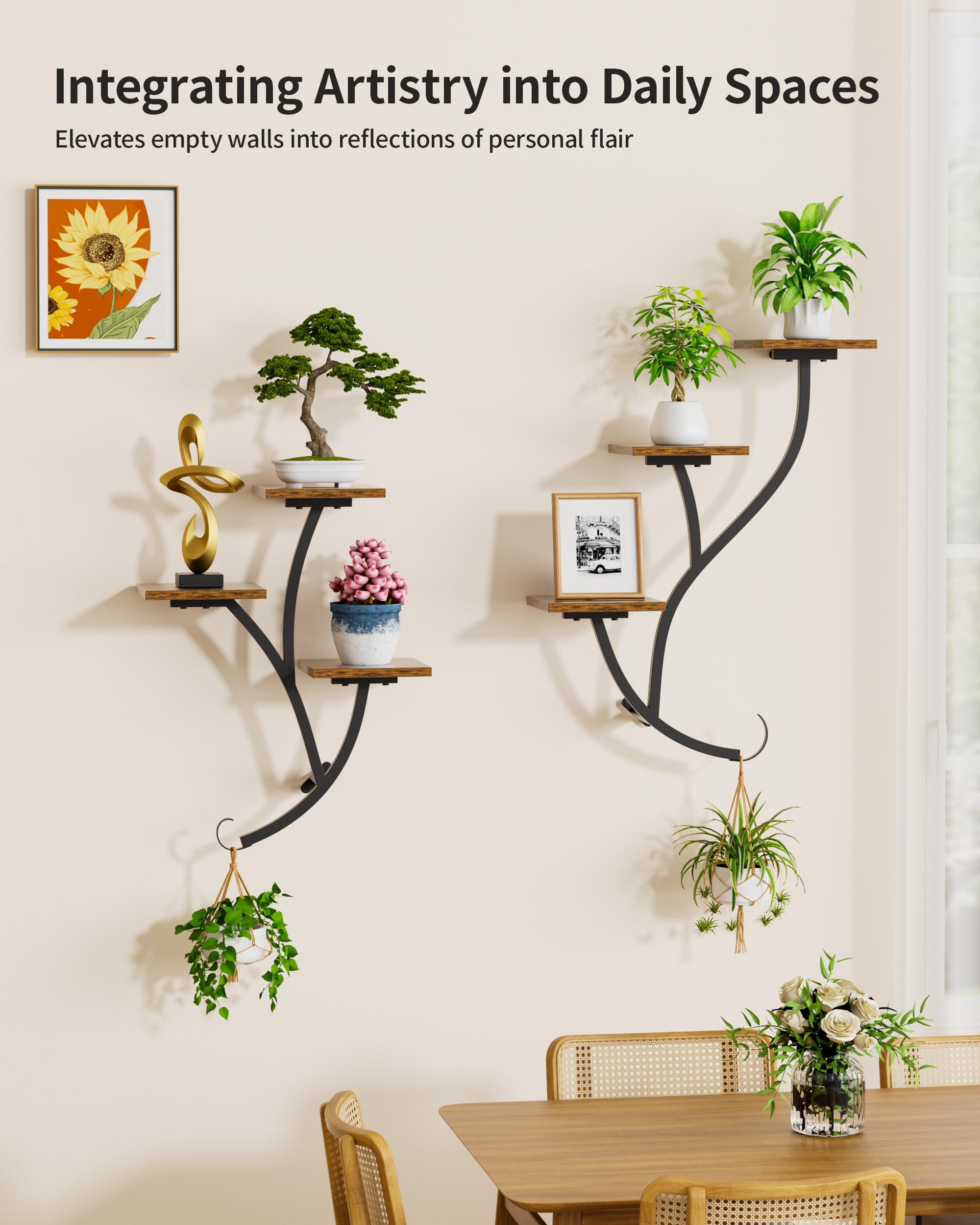 POZILAN close-up of particleboard shelf surface highlighting neat pot support