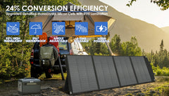 PPQ unfolded full panel surface absorbing sunlight for maximum power