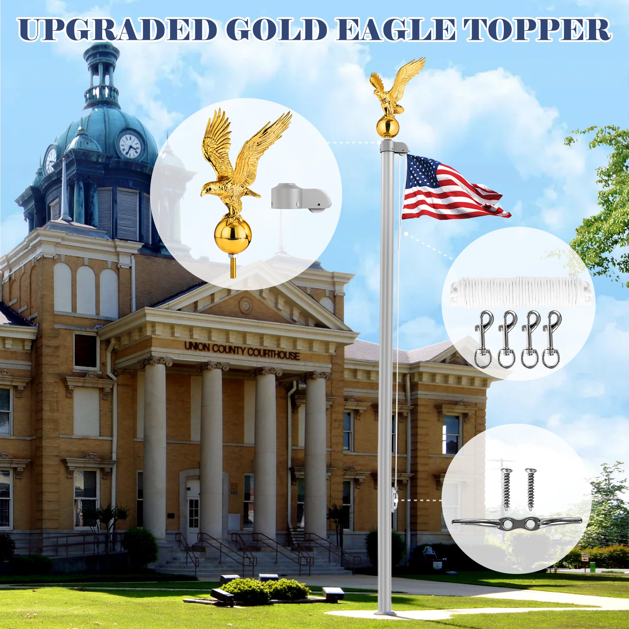 PPQ close-up of eagle finial texture showing durable finish benefit