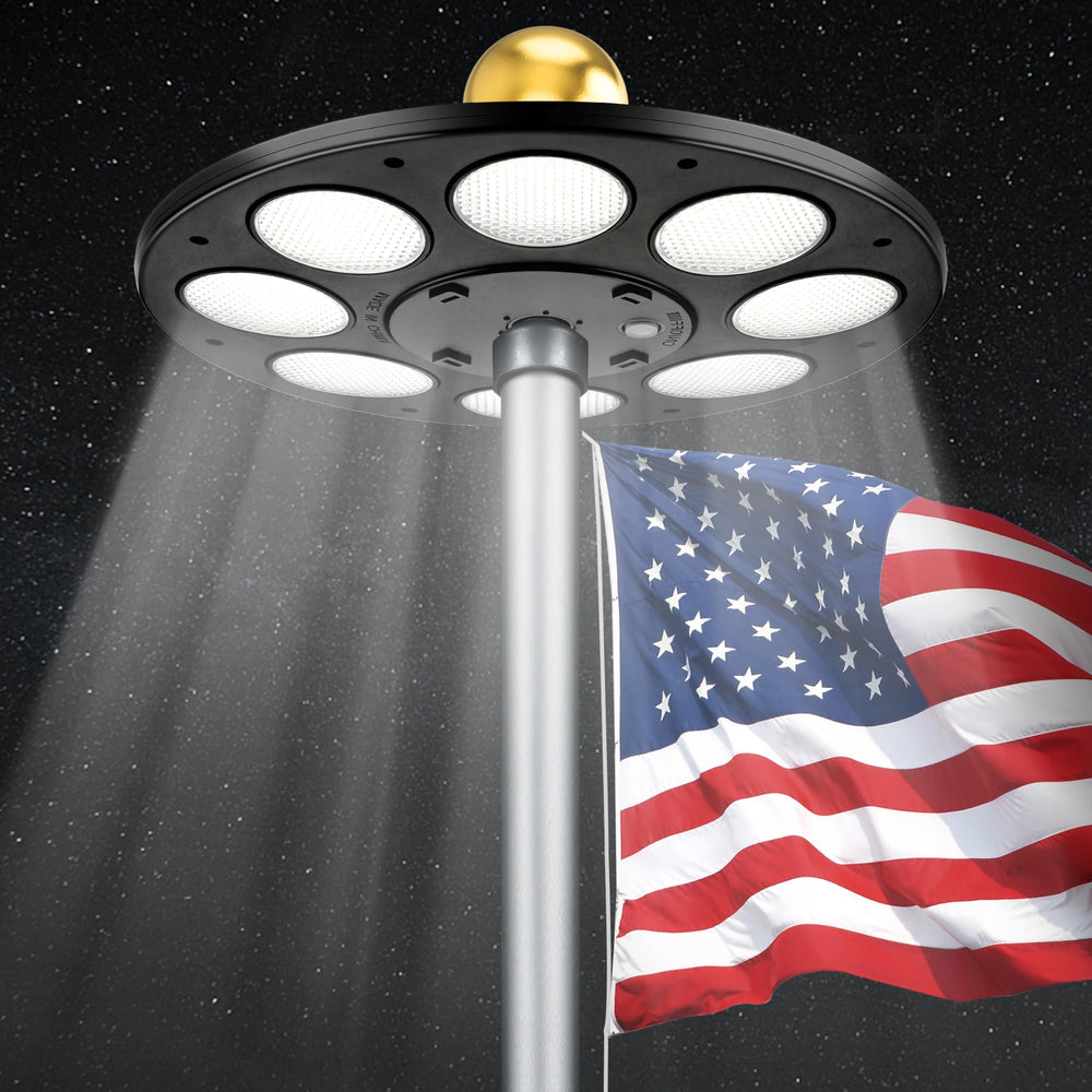 PPQ front view of flag light showing compact housing and even illumination benefit