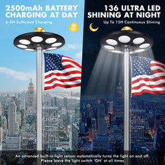 PPQ light mounted on a flagpole showing easy top installation benefit