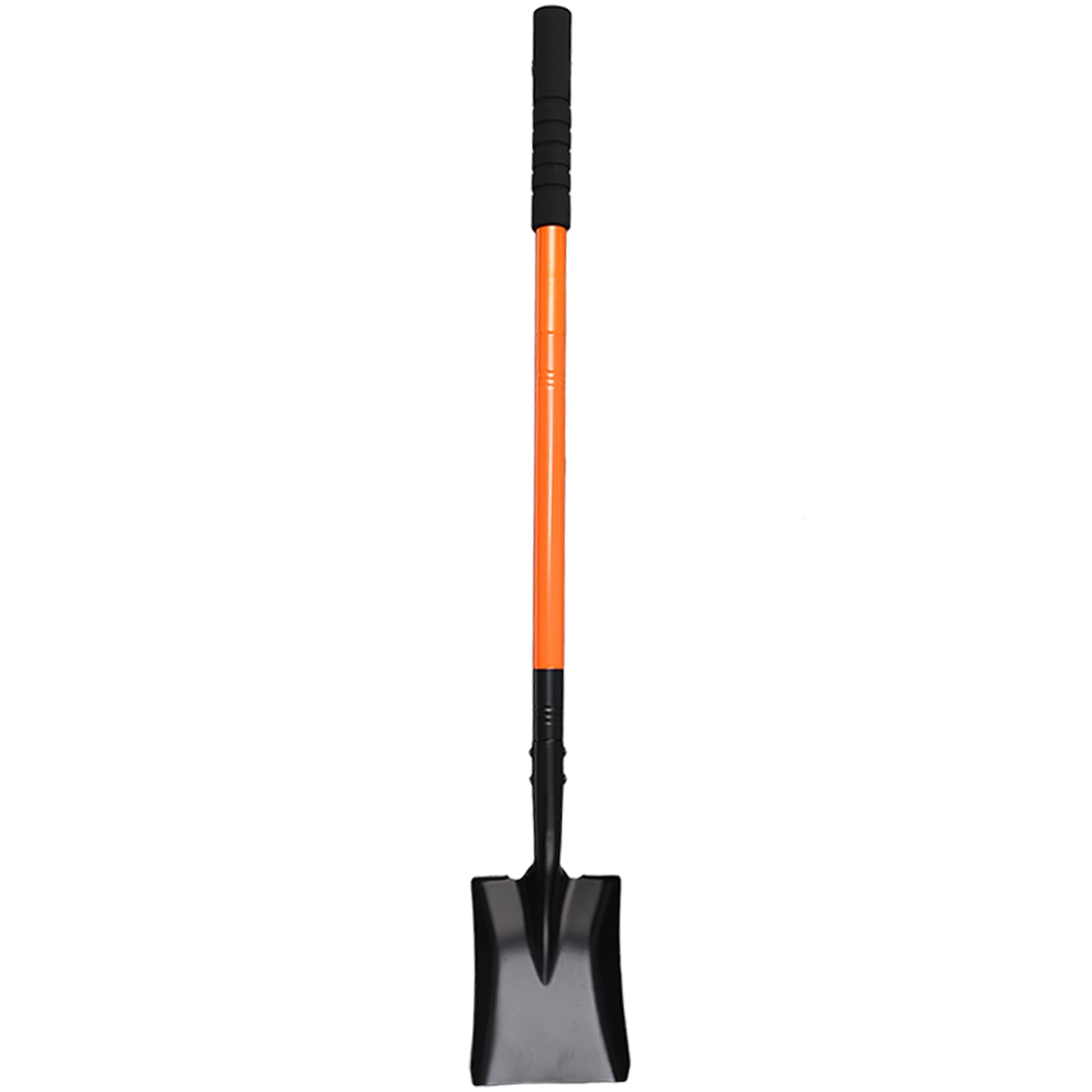 Pragmatist front view orange shovel showing full shape and portability benefit