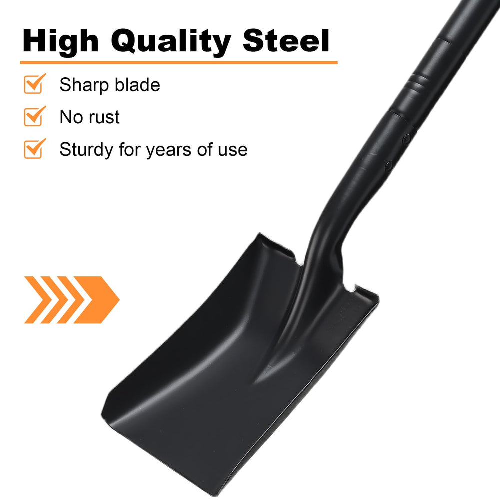 Pragmatist shovel in garden digging soil to demonstrate portability and control