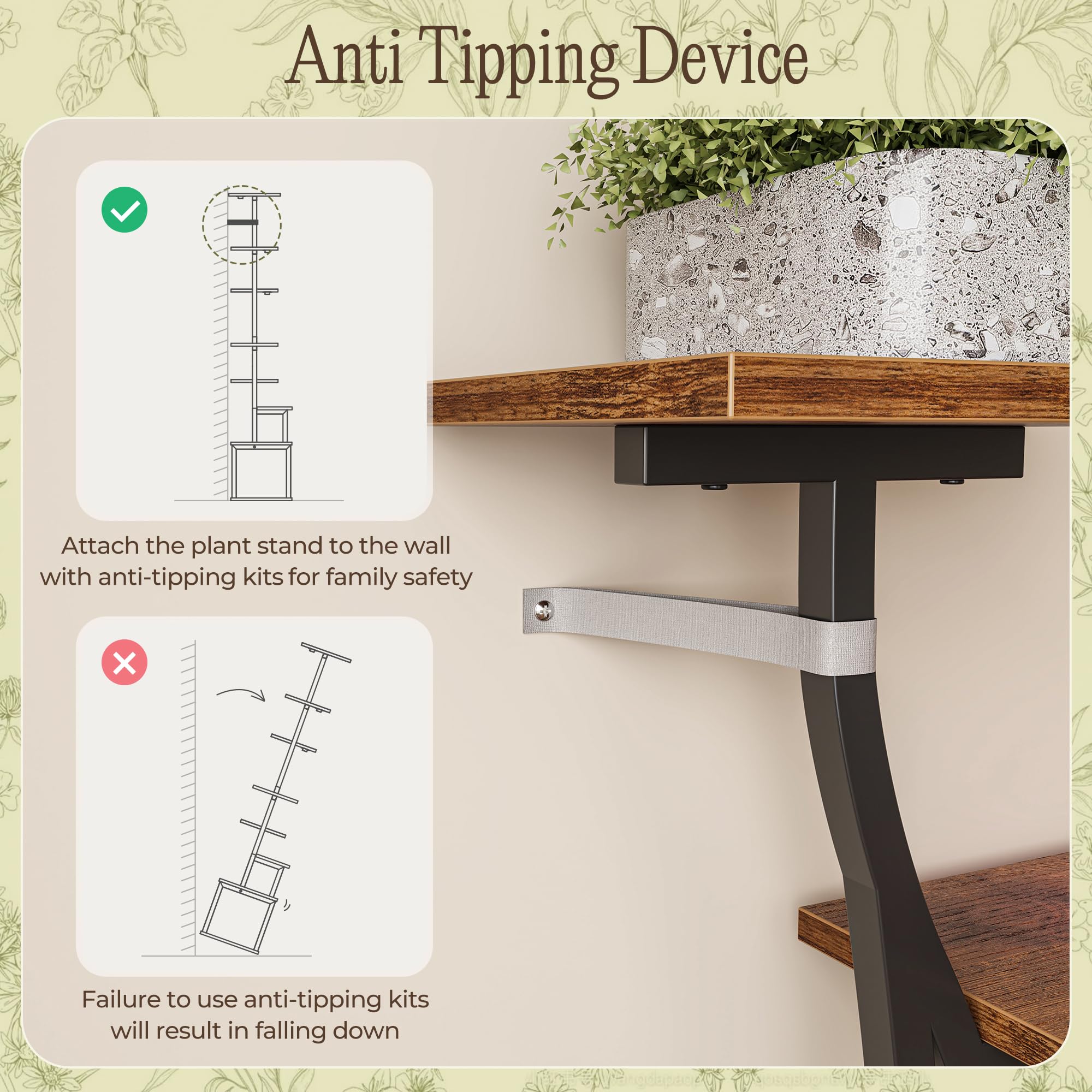 PRAISUN in a living room corner illustrating space-saving vertical display