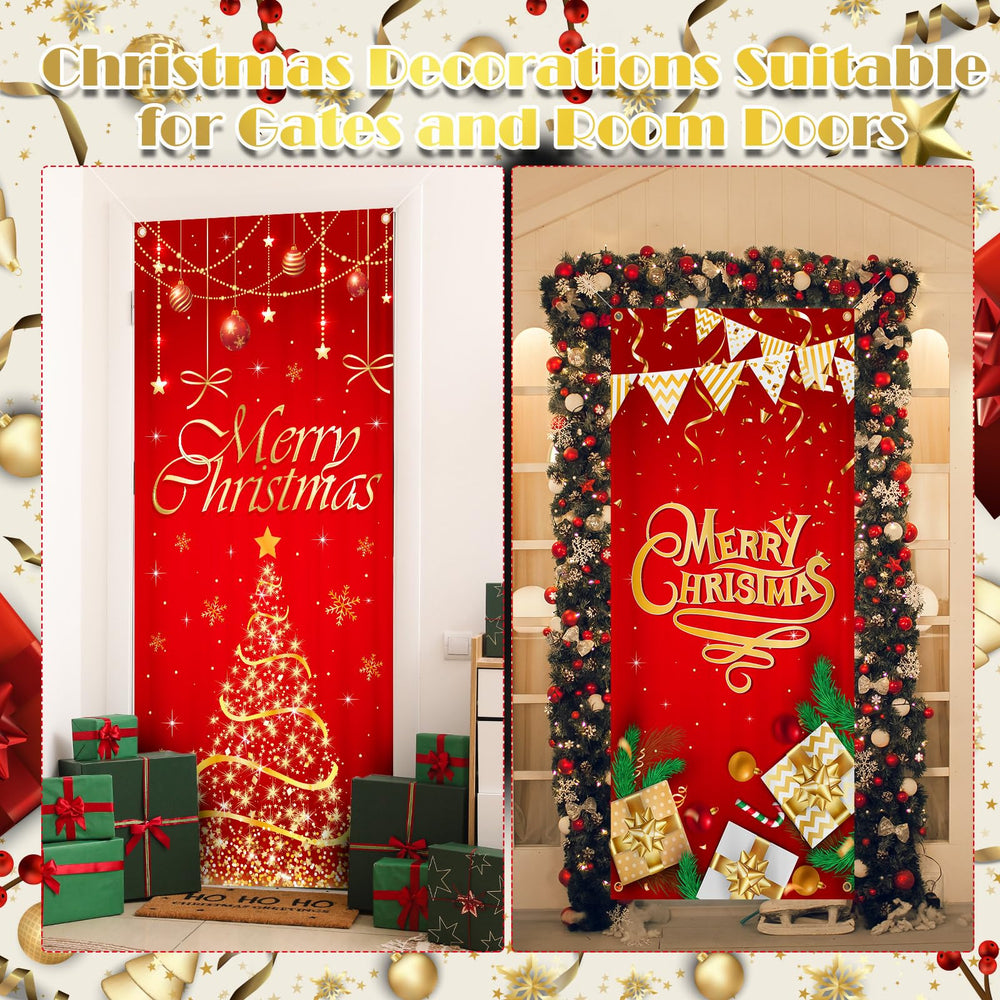 Preboun installed on a hallway door demonstrating festive atmosphere and easy seasonal change