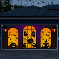 Preboun garage cover front view showing full monster design and scale benefit
