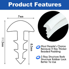 Preboun installed bead lock in pool receiver track, securing liner for stable fit