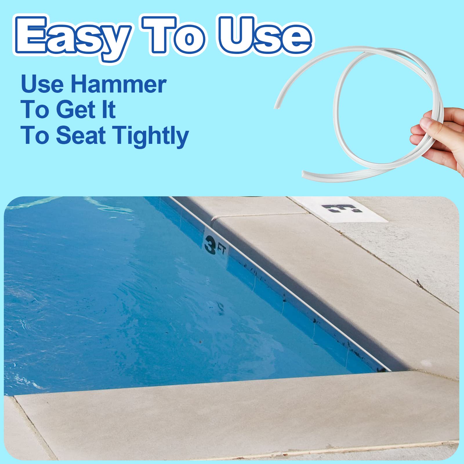Preboun kit in backyard pool setting, showing neat liner finish and aesthetic benefit