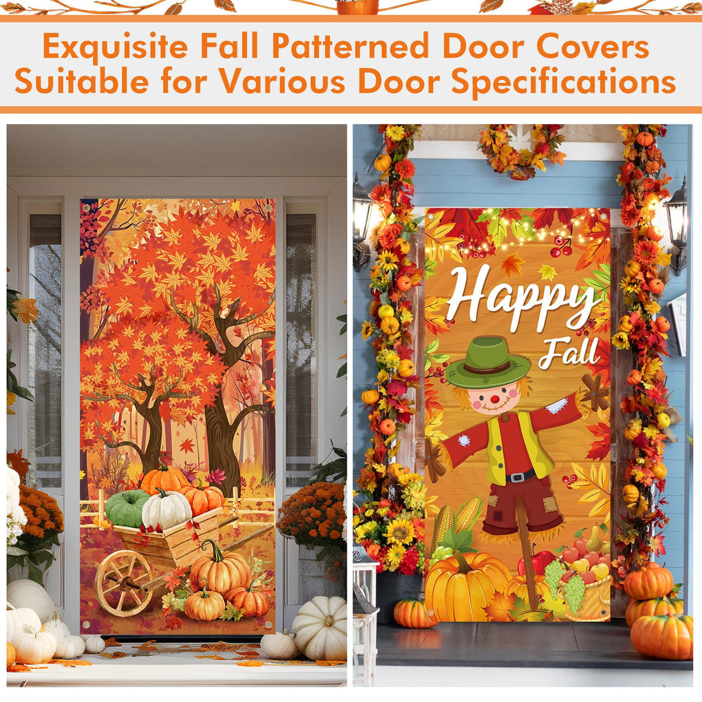 Preboun lifestyle entryway scene with banners adding warm harvest-style ambiance