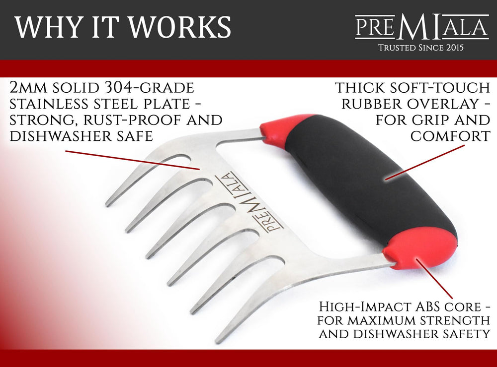 Premiala claws inside dishwasher demonstrating easy cleanup and time savings
