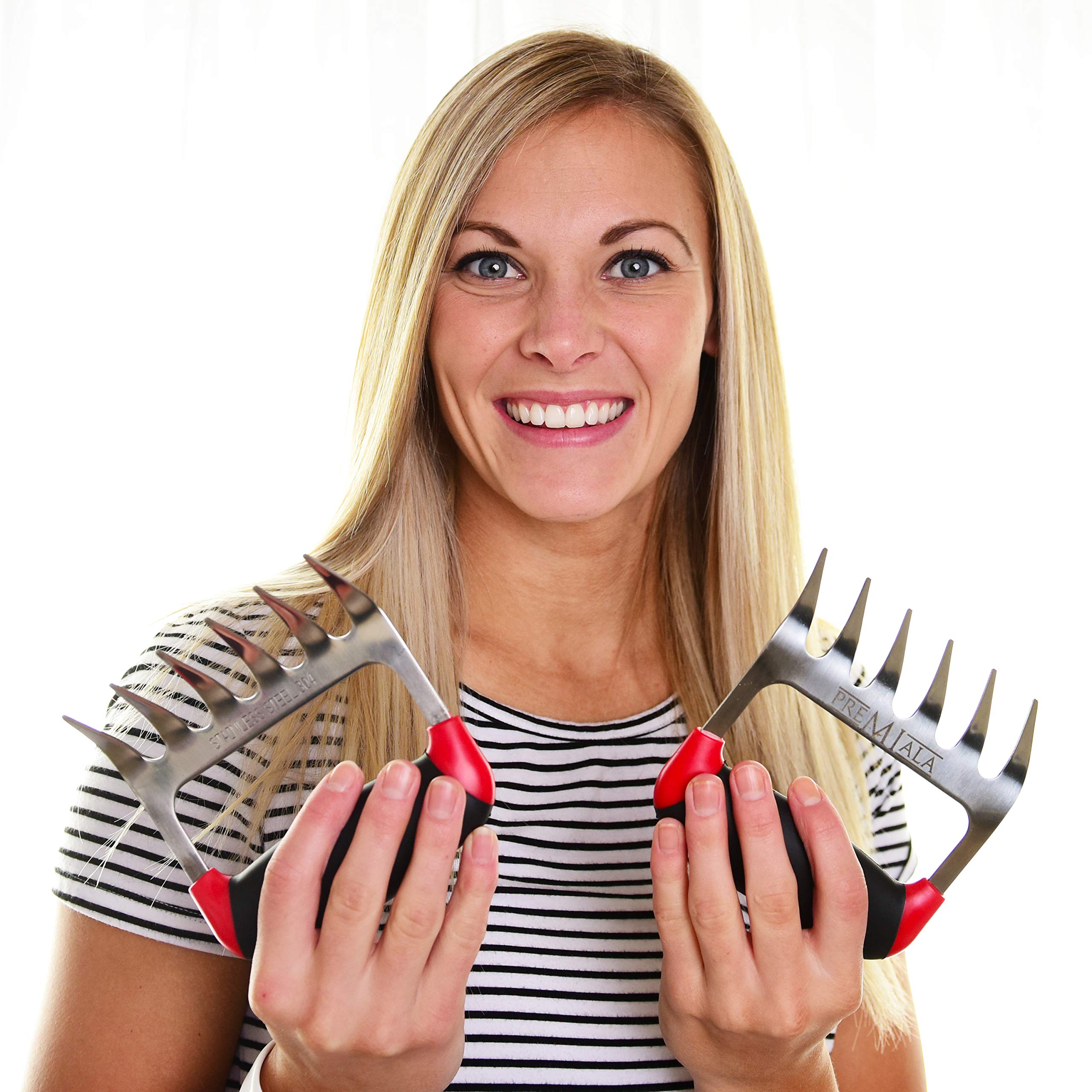 Premiala claws next to a common kitchen utensil showing size and handling advantage