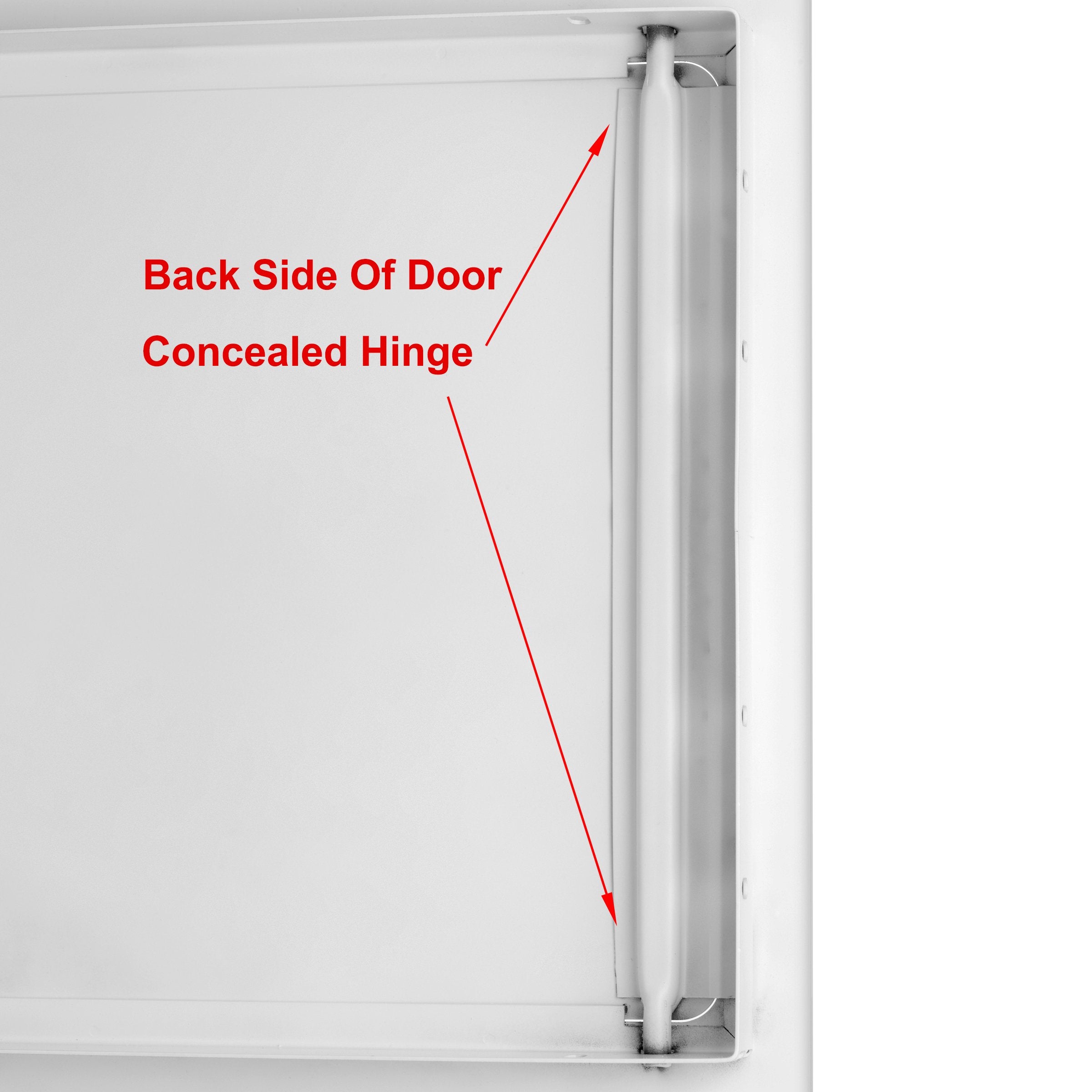Premier Access Doors installed in drywall demonstrating low-profile blend and access benefit