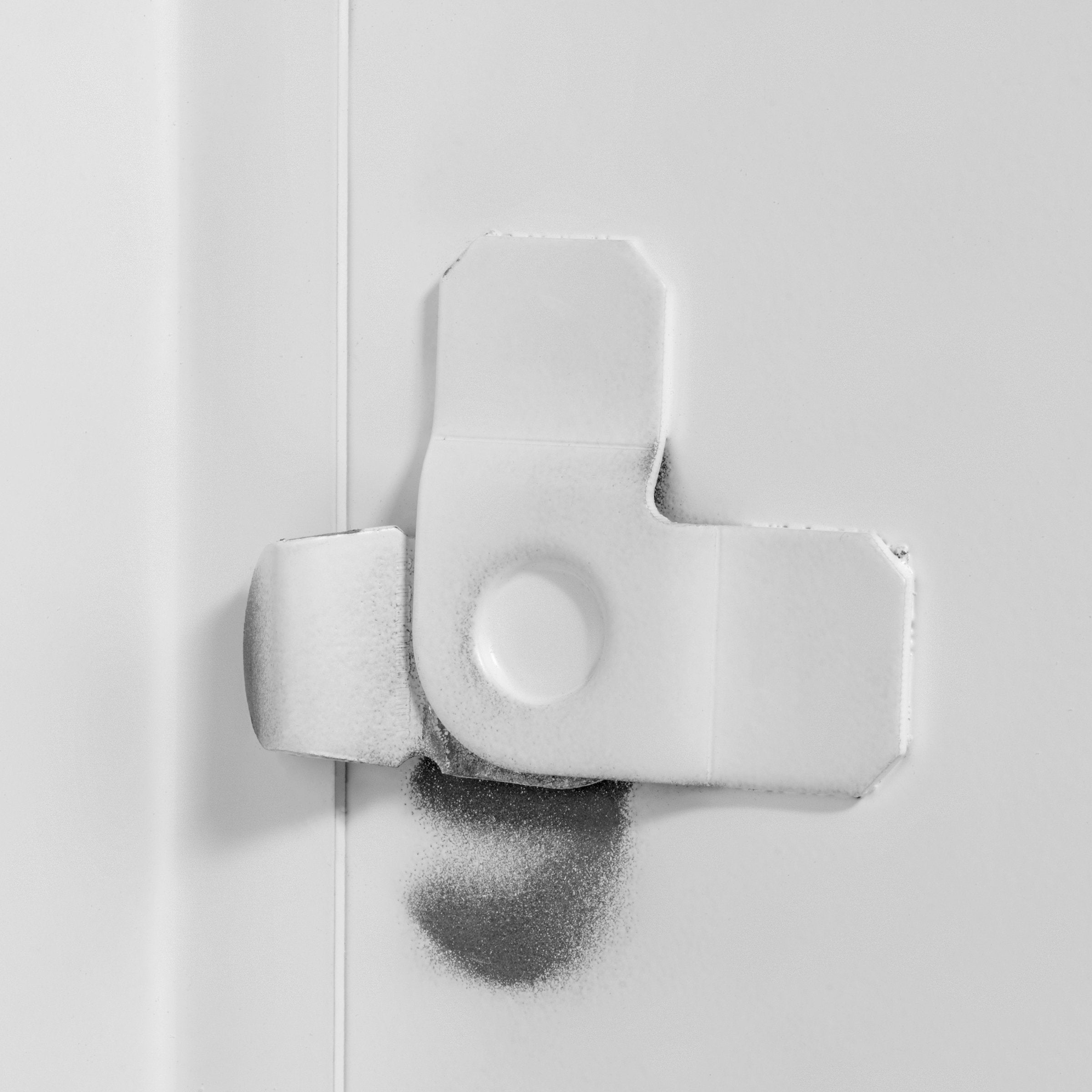 Premier Access Doors close-up of concealed hinge and screwdriver latch for secure access