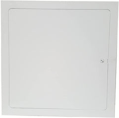 Premier Access Doors close-up of concealed hinge and screwdriver latch for security