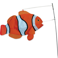 Premier Kites Clown Fish front view showing bright colors and lively motion