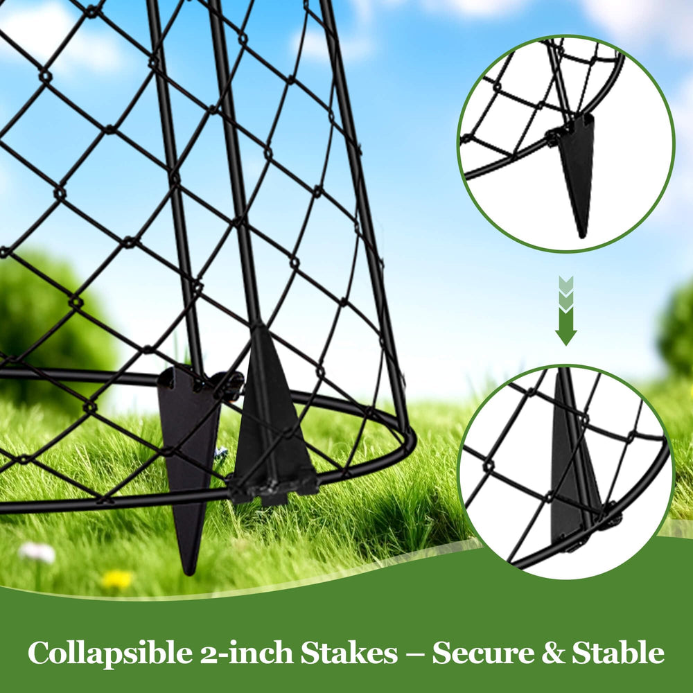 PREMILITY cloches in a garden landscape protecting multiple plants effectively