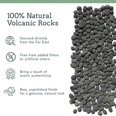 Premium Pebbles used in gas fireplace demonstrating safe decorative coverage