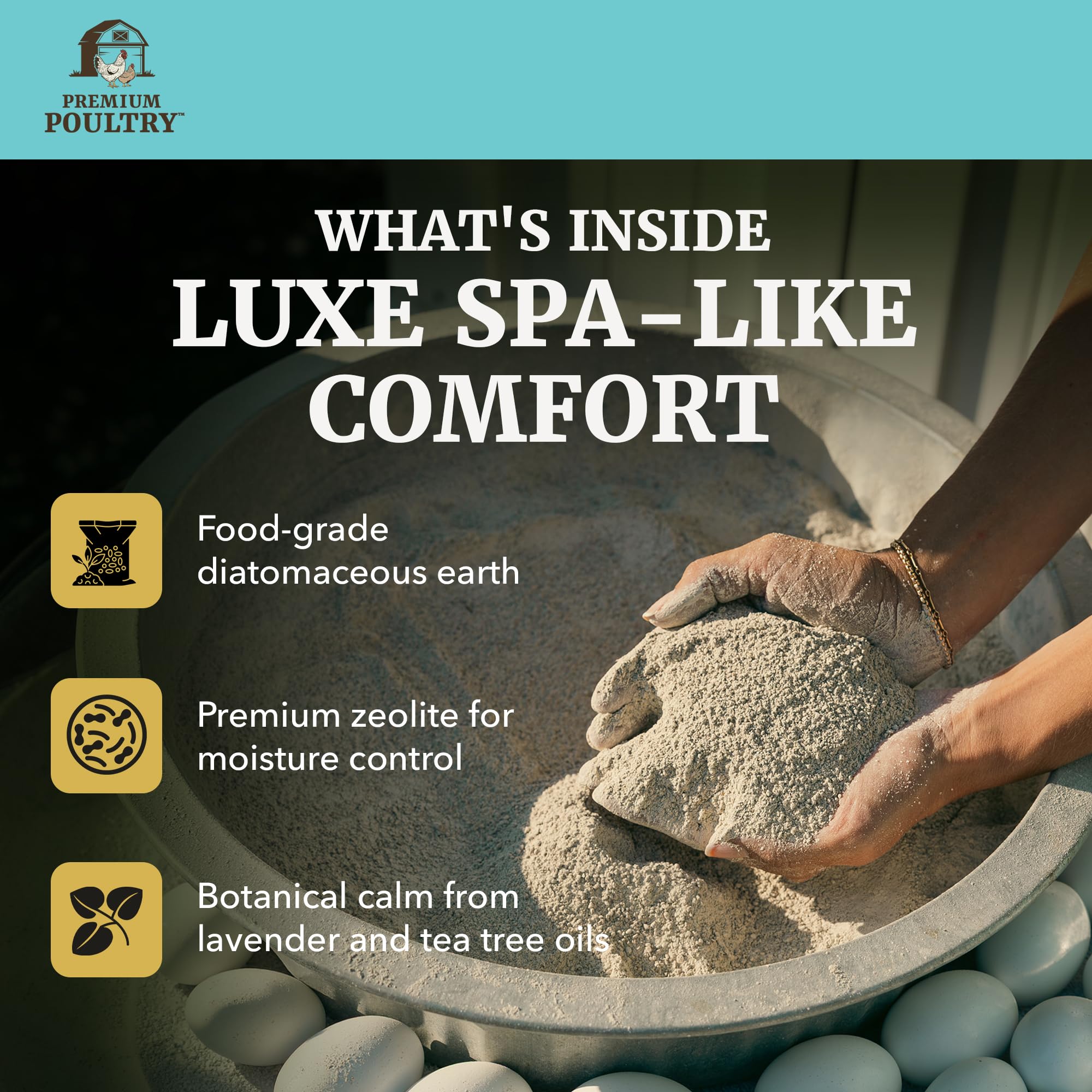 Premium Poultry label details showing ingredients and Made in USA benefit
