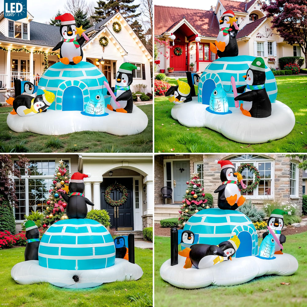 PRESENCE penguin igloo closeup highlighting warm white LEDs glow