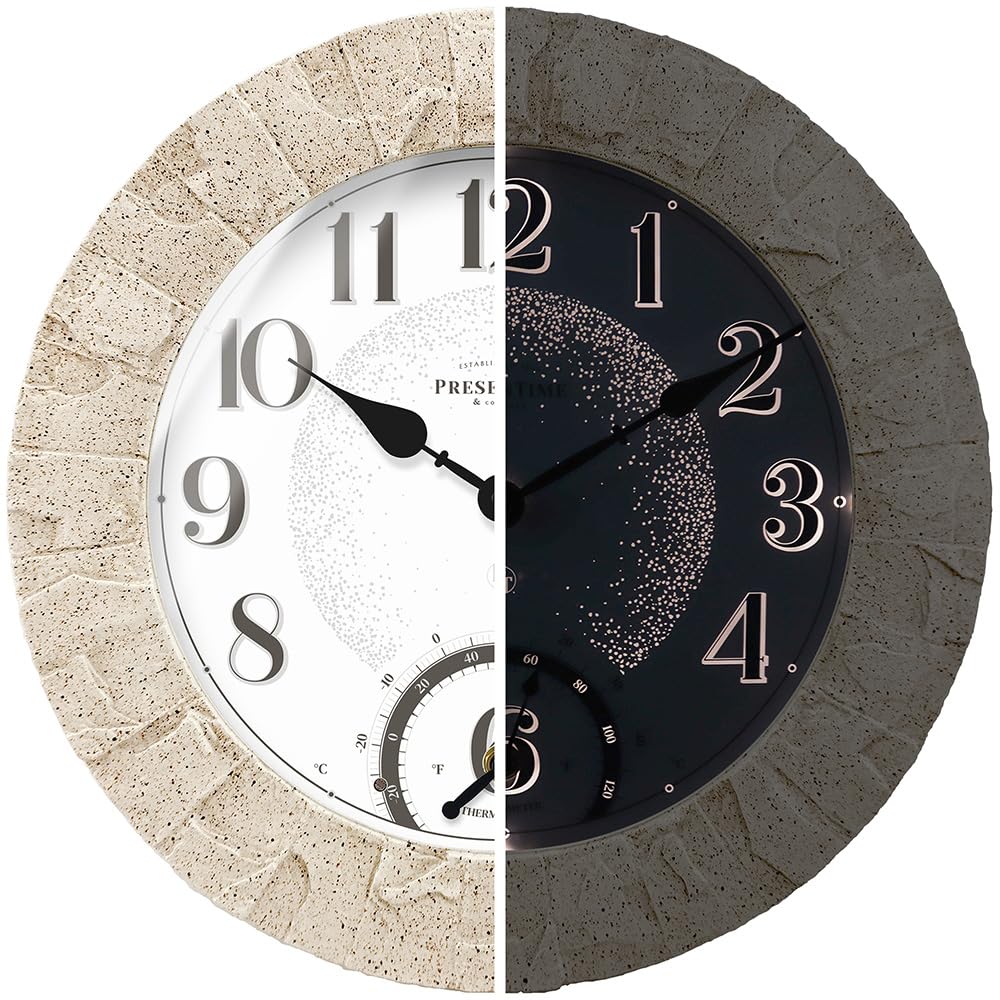 Presentime front view illuminated clock showing time clearly and improved visibility