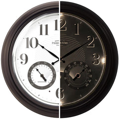 Presentime front view of clock showing clear face and hands for easy time reading