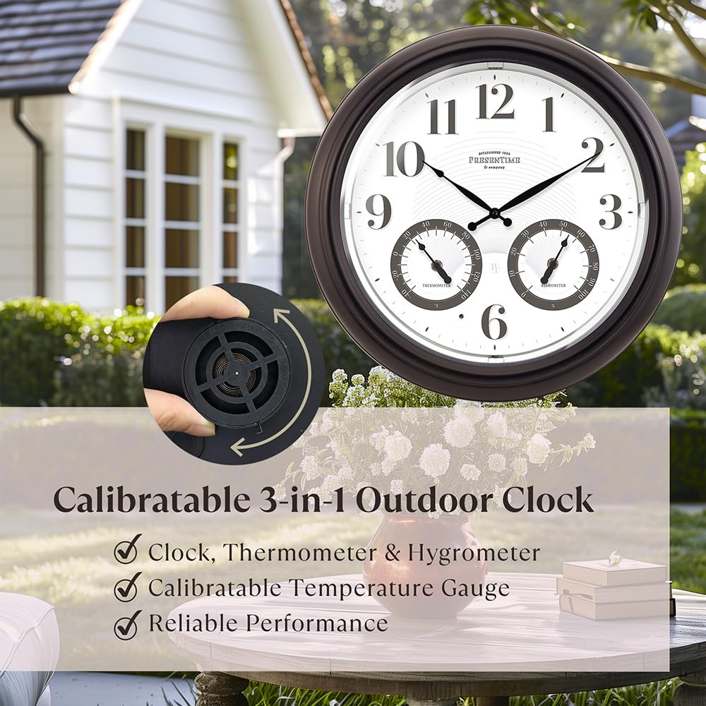 Presentime detail of integrated thermometer and hygrometer for quick environment info