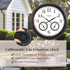 Presentime detail of integrated thermometer and hygrometer for quick environment info