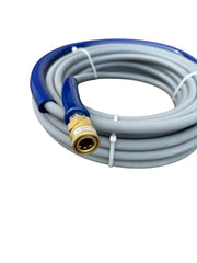 Pressure-Pro detail of single-wire steel braid reinforcement showing strength and flexibility benefits