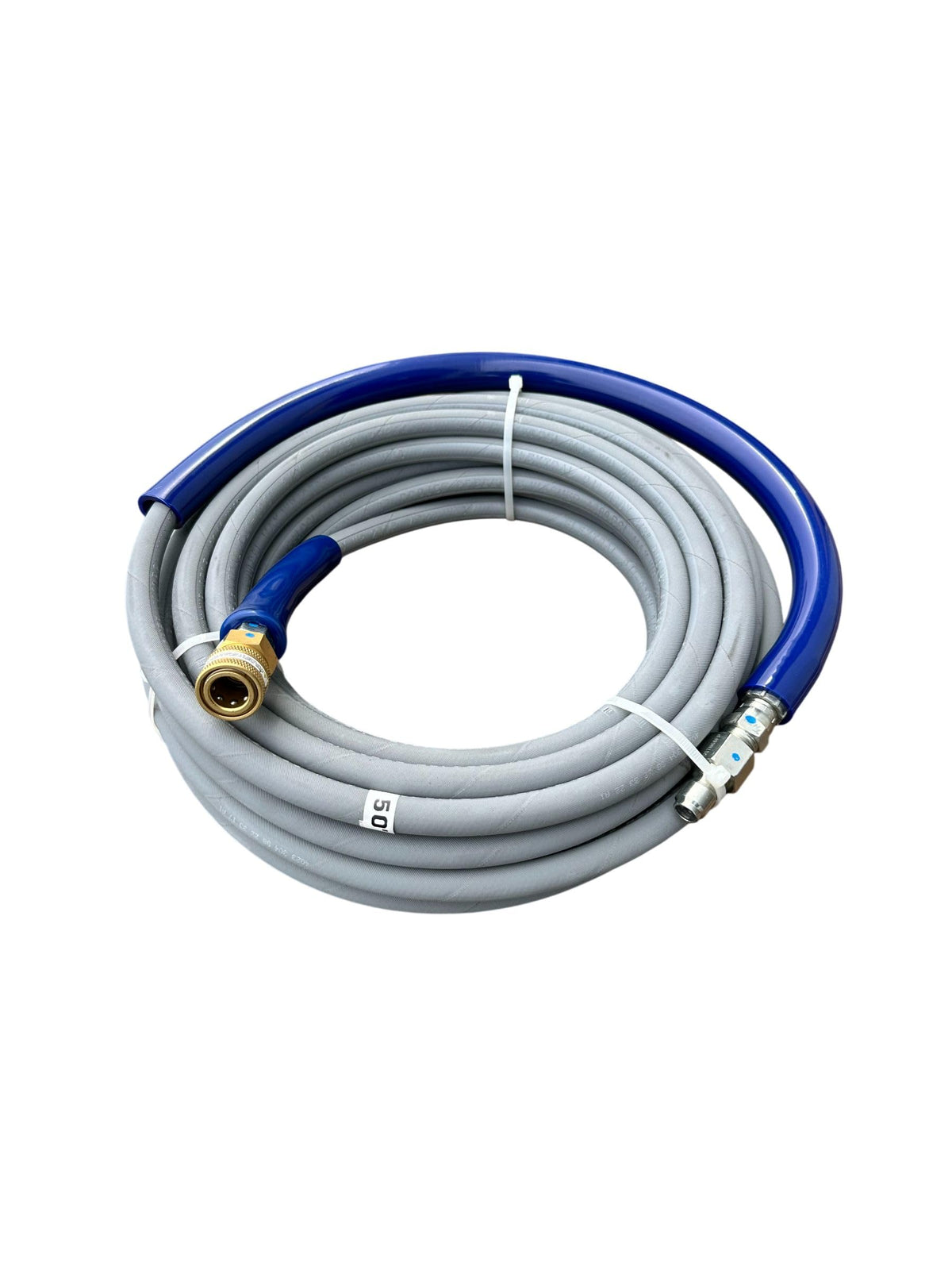 Pressure-Pro front view showing gray non-marking hose and assembled connectors for reliable performance