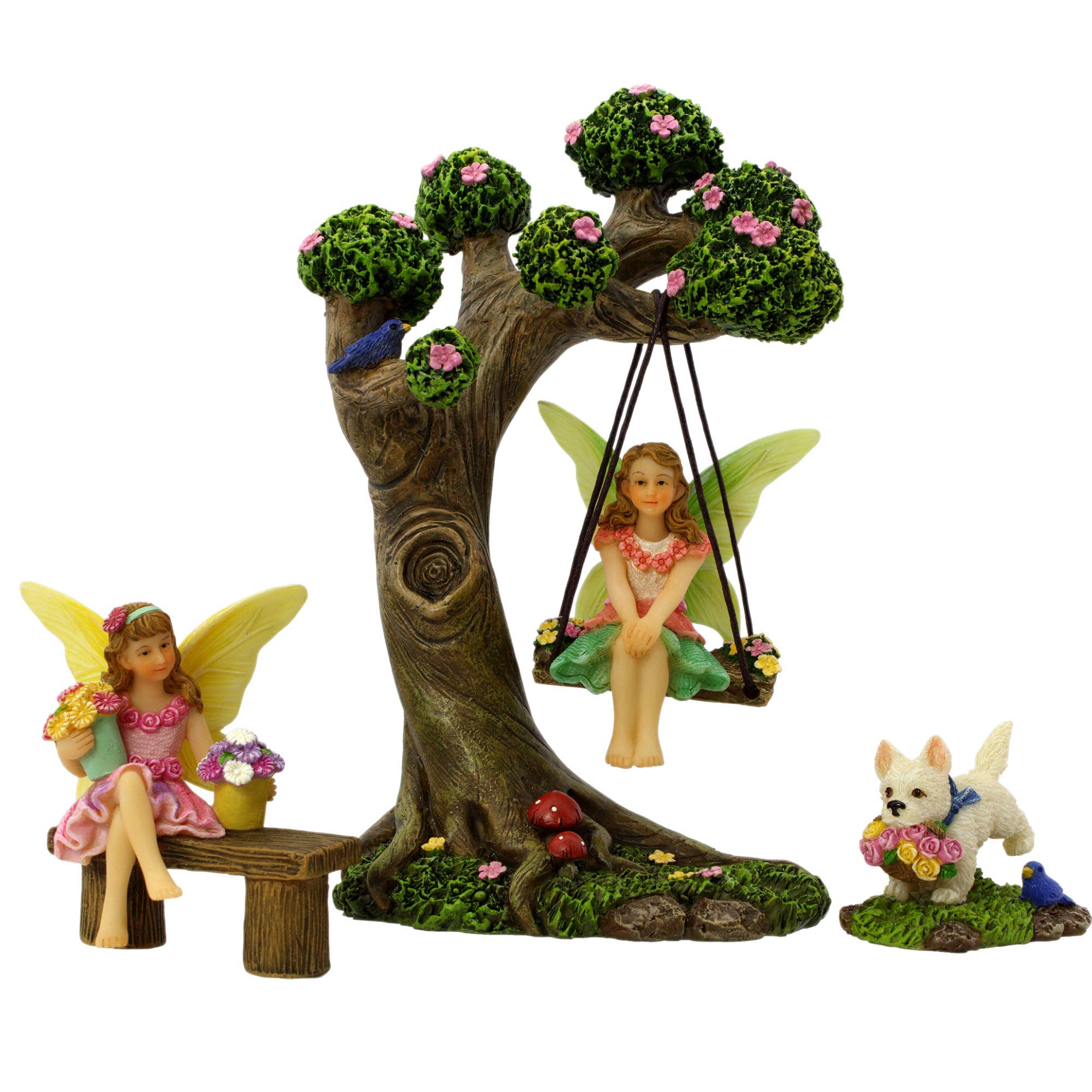 PRETMANNS front display showing four-piece fairy garden set and charm