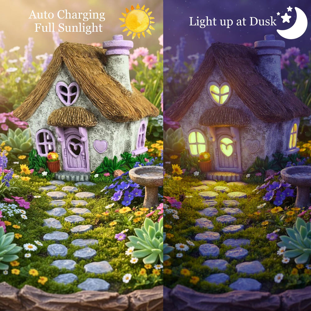 PRETMANNS fairy house beside a ruler showing 7.56-inch compact scale