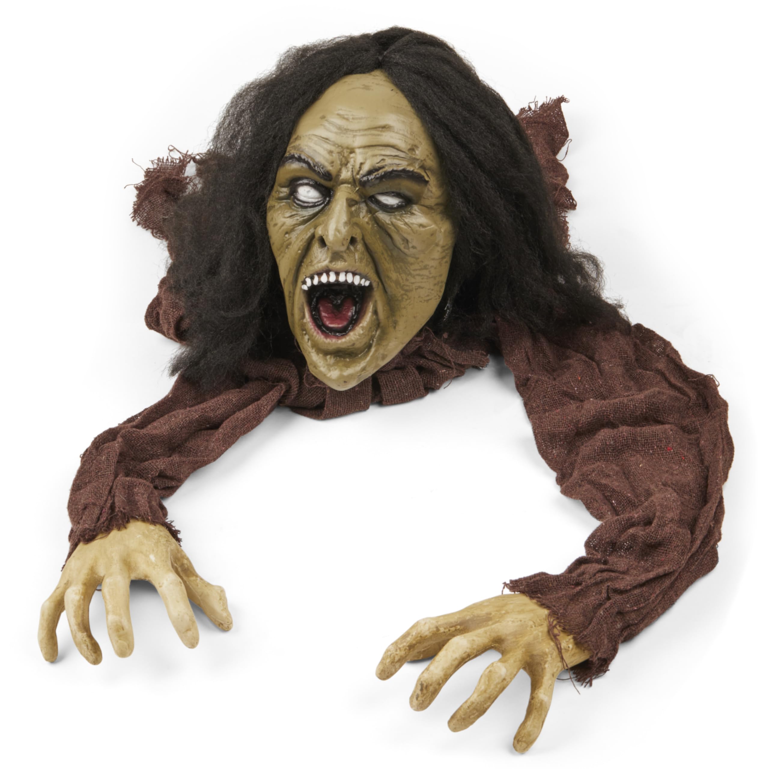 PREXTEX front view crawling zombie prop creates dramatic curb appeal