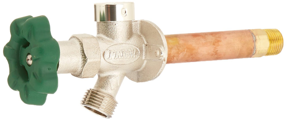 Prier P-164D04 front view showing brass body and quarter-turn handle, durable outdoor use