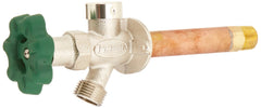 Prier P-164D04 front view showing brass body and quarter-turn handle, durable outdoor use