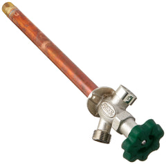 Prier P-164D10 front view satin nickel hydrant showing durable finish and easy access