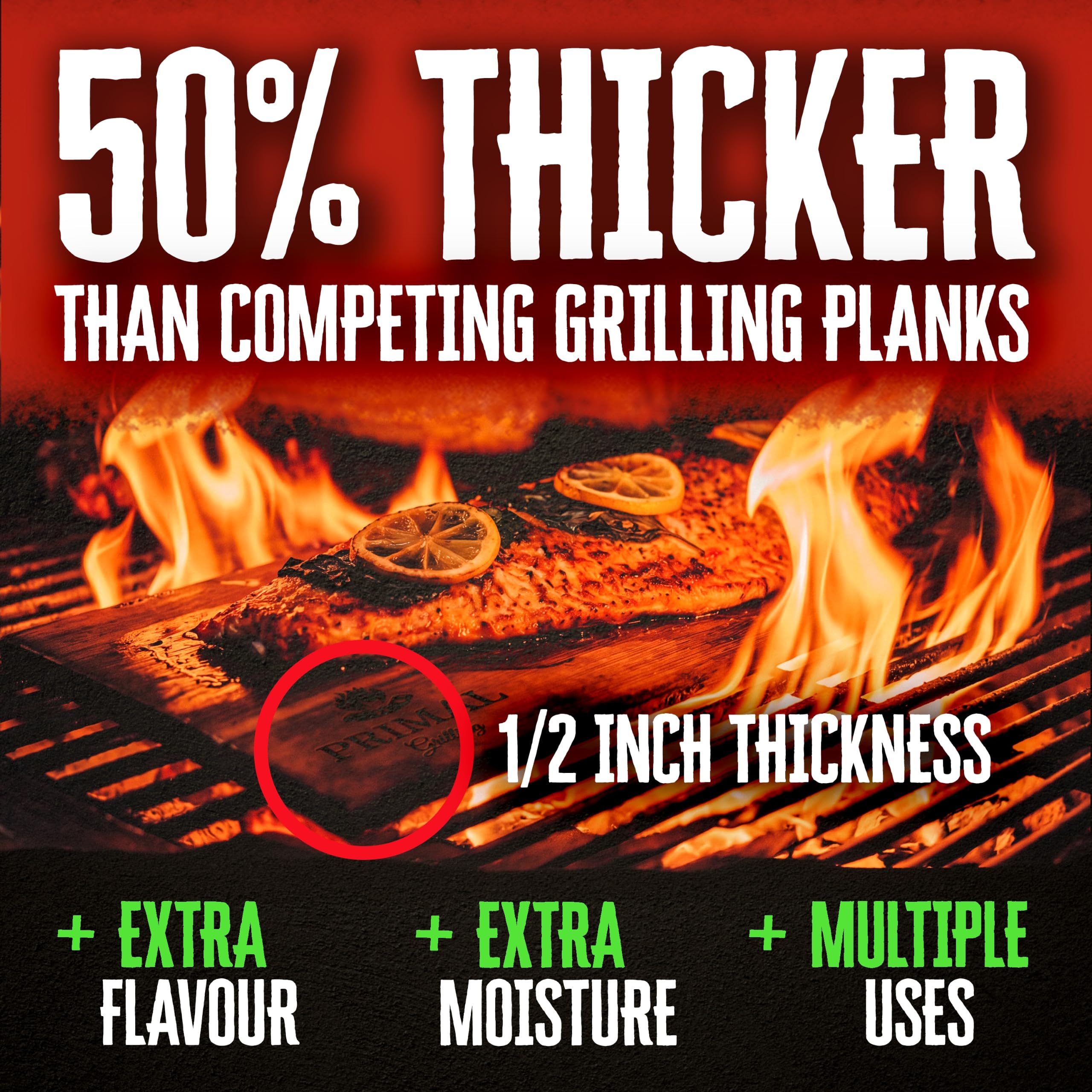 Primal Grilling plank inside oven with fish showing oven-safe cooking benefit