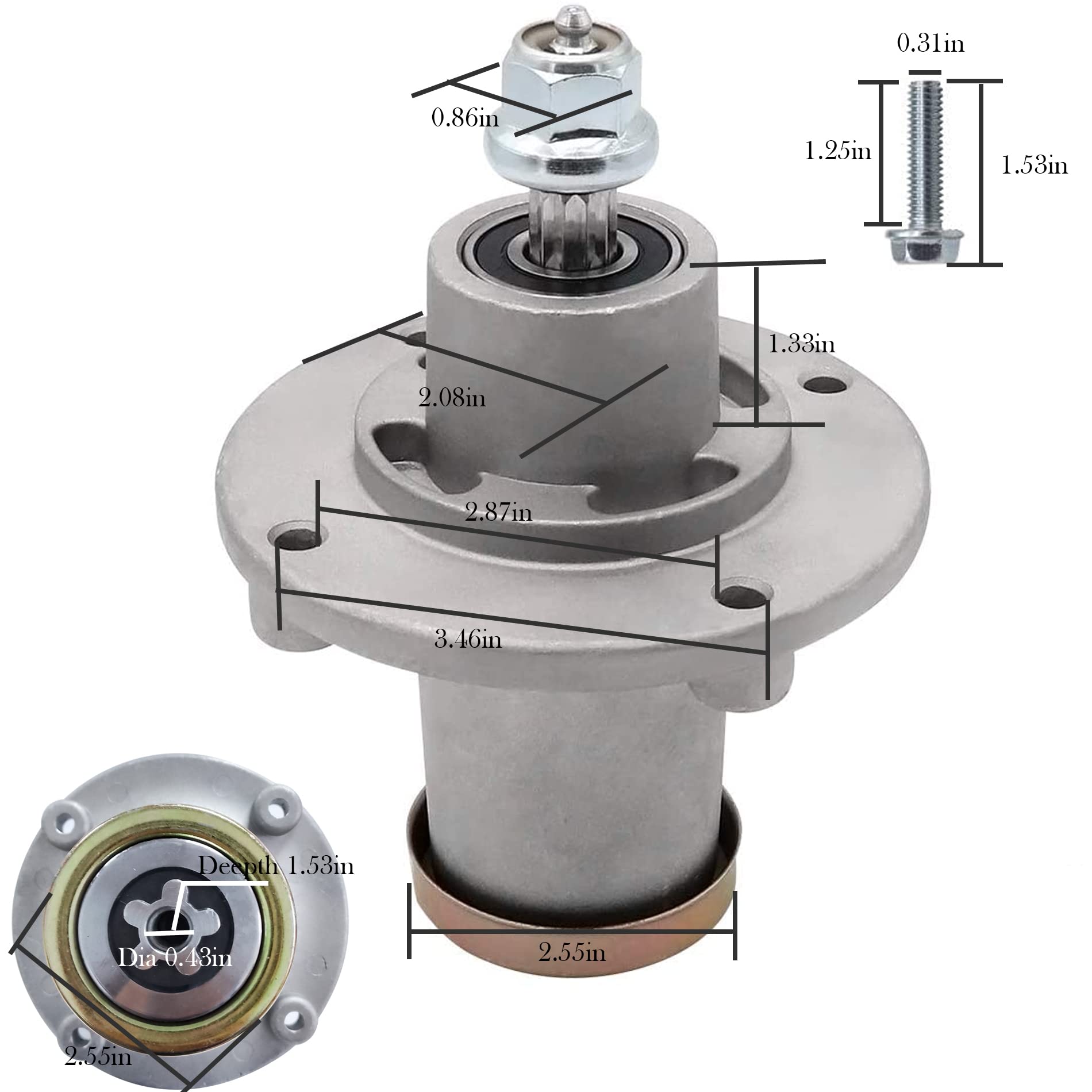 prime&swift spindle material finish close-up showing corrosion-resistant aluminum alloy