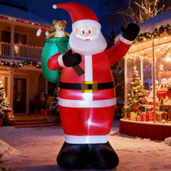 Primelove inflatable Santa front view showing cheerful pose and visual impact