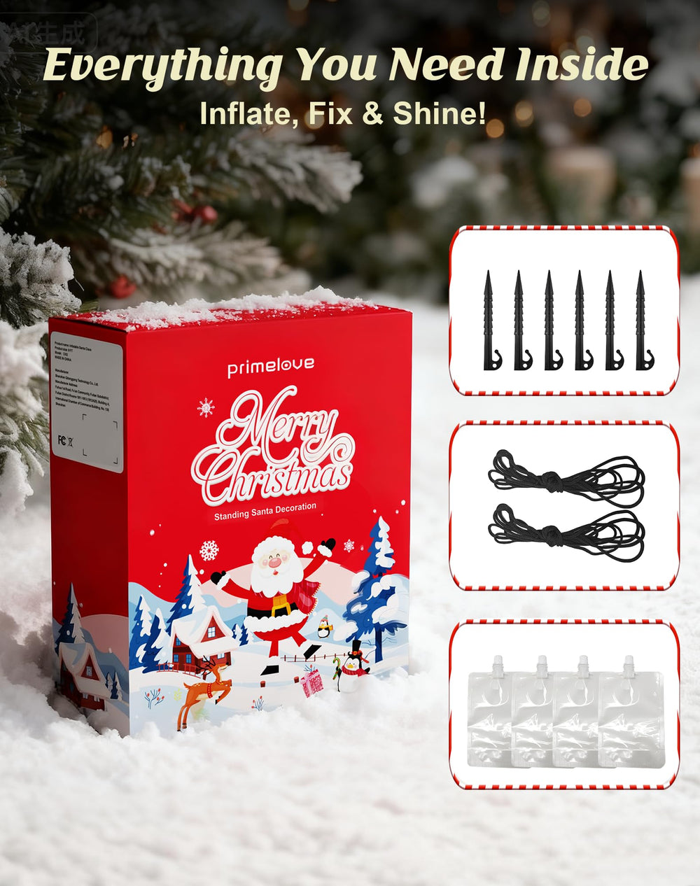 Primelove packaged inflatable in box for compact storage and easy gifting