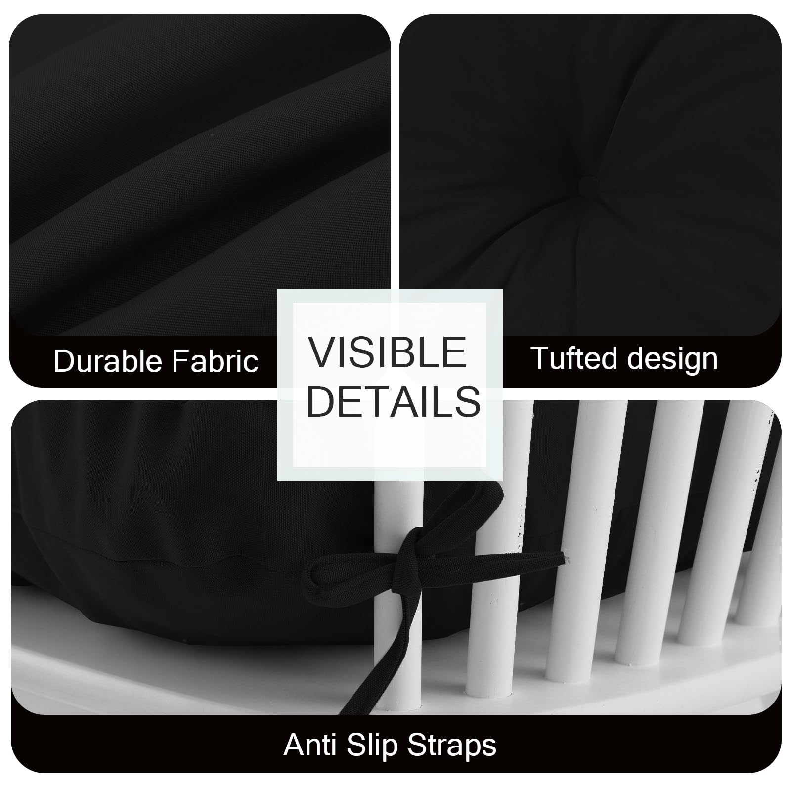 PRIMEPATIO cushion unpacked from package showing easy recovery and readiness