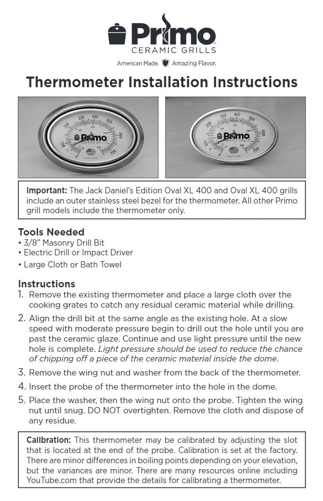 Primo thermometer beside ruler showing larger size for improved visibility
