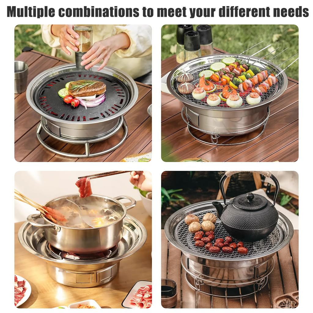 Primst grill mesh near glowing charcoal for strong char flavor and heat control