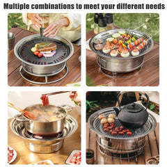 Primst grill mesh near glowing charcoal for strong char flavor and heat control