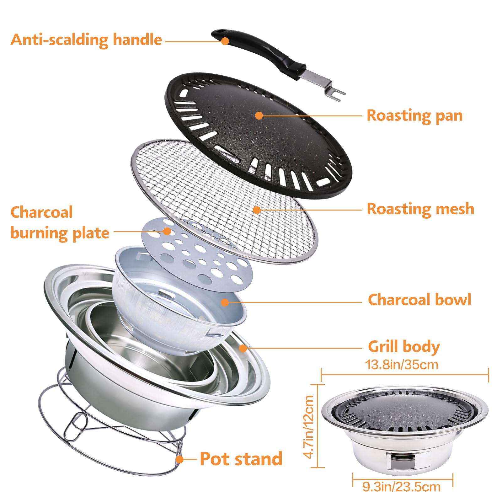 Primst non-stick Korean barbecue plate close-up for easy cleaning and even searing
